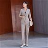 Tailleur completo donna ufficio giacca blazer pantaloni bianco grigio gessato