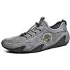 Mocassini ginnastica lacci polacchine scarpe uomo grigio pelle sintetica 4012
