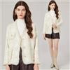 Cappotto Donna Giacca Corto Blazer Coco Beige Crema Morbido Slim 82977