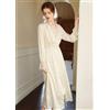 Camicia Da Notte Baby Doll Completo Vestaglia Cintura Raso Satin Bianco 71953