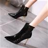 Stivali Scarpe Stivaletti Nero Oro Tronchetto 11 cm Pelle Sintetica 42681