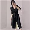 Cappotto Donna Giacca Capottino Elegante Lungo Nero Cintura Accappatoio 44666