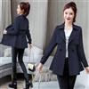 Giacca Trench Spolverino Donna Slim Lungo Leggero Blu Navy 80319