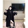 Cappotto Donna Giacca Lunga Nero Cintura Accappatoio Caldo Elegante Teddy 42878