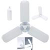 Lampada Pieghevole antizanzare LED Bianco Freddo 6500k deformabile 3 pannelli