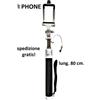 Bestek BASTONE SELFIE I PHONE MONOPIEDE CAVO LIGHTING ALTA QUALITA' BESTEK