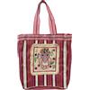 ORDI.TO borsa mare plastica riciclata rigata multicolor KELLY MADE IN INDIA