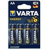 Varta PILE LR6 AA STILO BLISTER 4PZ BATTERIE ALCALINE VARTA ENERGY MN1500