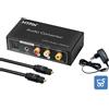 myw-tech Convertitore Audio Digitale Analogico Multifunzione 192 KHz HDMI ARC Toslink RCA