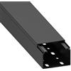 Cablecoach Habengut CC10113 Canalina per cavi (con fori di montaggio nella base) 40x60 mm in PVC, colore: nero, lunghezza 1 m