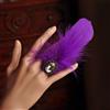 1PC Unisex Piuma Acrilico Cristallo Anello Regolabile per Festa Fase Accessorio