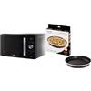 Whirlpool JQ 280 MB - Dimensioni 54,8cm x 52,5cm x 33,3cm, Forno Microonde 27 Litri Con Potenza & AVM280 Piatto Crisp a bordo alto (tortiera) per forno a microonde