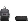 EASTPAK PINNACLE Zaino, 27 L - Black Denim (Grigio) & OVAL SINGLE Astuccio, 27 L - Black (Nero)