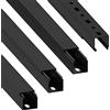 Cablecoach Habengut CC10110 canalina per cavi (con fori di montaggio nella base) 25x25 mm in PVC, colore: nero, lunghezza 4 m (4 x 1 m di lunghezza)