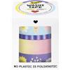 folia 26453 - Washi Tape Sunnyside, Nastro Adesivo in Carta di Riso, hotfoil con Motivi atmosferici Colorati, Set di 4 - Ideale per abbellire e Decorare