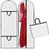 Cheerhom Custodie per Abiti，Copriabiti da Armadio，180 x 60cm ，Borsa Porta Abiti da Viaggio, Impermeabile Custodie Abiti Lunghi con Cerniera, Antipolvere Pieghevole Custodia Abito da Sposa Cappotti