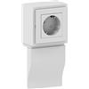 Cablecoach Habengut - Presa multipla per battiscopa, 80 mm, in PVC, colore: Bianco