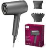 Philips Hair Dryer Series 7000, asciugatura e styling semplice, tecnologia ThermoShield Advanced che protegge dai danni causati dal calore, spazzola e diffusore, 1800 W (modello BHD713/10)