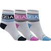 GSA 831901-51 Calzini a righe in supercotone/confezione da 3 Calzini Unisex Bambino Multicolor Taglia 25-30