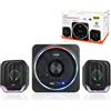 Linq Casse Bluetooth Rgb 2.1 KB606 Altoparlante per computer con subwoofer 2.1 a