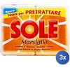 Sole 3x Sole Sapone Bucato 250 Grammi 2 Pezzi Bianco