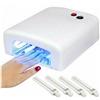 LAMPADA UV 36W CON 4 BULBI FORNETTO PER RICOSTRUZIONE UNGHIE GEL SEMIPERMANENTE