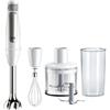 Braun Frullatore immersione 1000W MULTIQUICK 7 MQ 7035 IW White e Silver 0X22111420