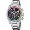 Festina Orologio Donna Cronografo FESTINA F20606/3 in Acciaio con Ghiera Rainbow
