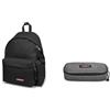 EASTPAK Padded Pak'r Zaino, 40 cm, 24 L, Nero & Oval Single Astuccio, 22 cm, Grigio (Black Denim)