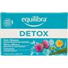 equilibra Integratori Alimentari Tisane, Tisana Detox, 100% Ingredienti Funzionali, Drenante, a Base di Aloe Vera, Ortica, Bardana, Betulla e Tarassaco, Materiali 100% Riciclabili, 15 Filtri