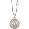 Nanan Collana Nanan Bijou NAN0261 Chiama Angeli Argento Boule pvd Oro Rosa Cuore Orsi