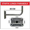 Staffa a Muro da Balcone Supporto Lungo Per Parabola Antenna Satellitare 40 Cm