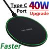 Caricatore Base Pad Ricarica Wireless Caricabatterie per smartphone 40W