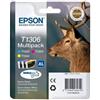 EPSON 1301 T1302 T1303 T1304 T1306 CARTUCCIA ORIGINALE BK C M Y MULTIPACK 25/10m