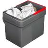 Avilia Bidone Spazzatura Estraibile Sottolavello 15L - Pattumiera Differenziata da Interno con Apertura Coperchio Automatica, Grigio Antracite, in Plastica, 34.5x25x28.5cm