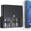 TotalMount Innovelis TotalMount Supporto da parete per Sony PlayStation 4 Slim con livella a bolla d'aria e staffa per console di gestione del calore per il montaggio a parete, Nero