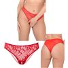 Slip donna con cavallo aperto mutandina crotchless intimo erotico in pizzo rosso