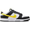 Nike Scarpe Nike Dunk Low Sneakers Uomo Leather Pelle Bianco Nero Giallo 45,5 47 47,5