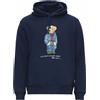 Polo Felpa Ralph Lauren con Cappuccio Polo Bear Blu
