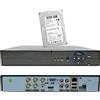 RVT DVR 4 CANALI IBRIDO 5 IN 1 USCITA VIDEO HDD 320 GB IBRIDO P2P CLOUD TOP FULL HD