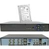 RVT DVR 8 CANALI IBRIDO 5 IN 1 CON HARD DISK 1 TB P2P USCITA VIDEO BNC HDMI 5 MPX