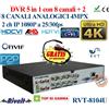RVT DVR UNIVERSALE 8 INGRESSI +2 IP 5IN1 IBRIDO 2P2 CLOUD NVR 10 CANALI TOTALE IP