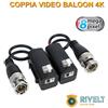 RSW COPPIA VIDEO BALUN PASSIVO PS5 FINO A 8 MPX UHD FILTRO TVS PROTEZIONE VIDEO 2 KV