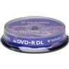 Verbatim 50 DVD+R VERBATIM 8X DL DUAL LAYER 8,5 GB Double XboX campane da 10 pezzi