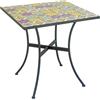 Giordanoshop Tavolo da Giardino 70x70x72 cm Mosaico con Mosaico Design Maiolica