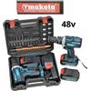 Makota Trapano Makota avvitatore a doppia batteria a percussione 48v valigia accessori