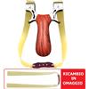Fionda professionale pesca sport campeggio colore legno con ricambio