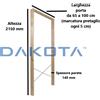 DAKOTA CONTROTELAIO IN LEGNO PER PORTE A BATTENTE H.2150 SPESSORE MURO 105-140mm DAKOTA