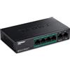 TRENDnet TPE-S50 6-Port Fast-Ethernet-PoE + -Switch, 4 x Fast-Ethernet-PoE + -Po