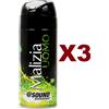 Malizia 3 PZ MALIZIA UOMO SOUND DEODORANTE 100ML DEO FOR MEN @SOUND